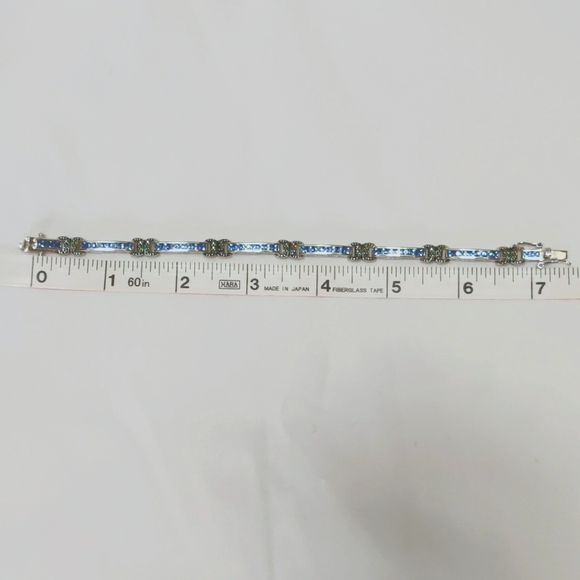 Blue Rhinestone Bracelet - Picture 7 of 9